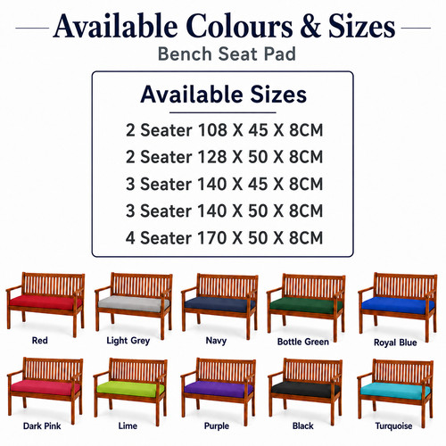 Outdoor seater bench pad - 3,