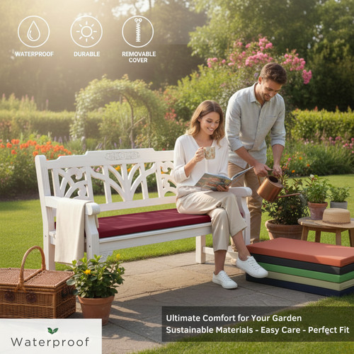Outdoor seater bench cushion - 3,