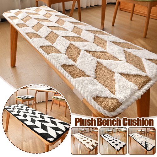 Plush long bench cushion - plush,